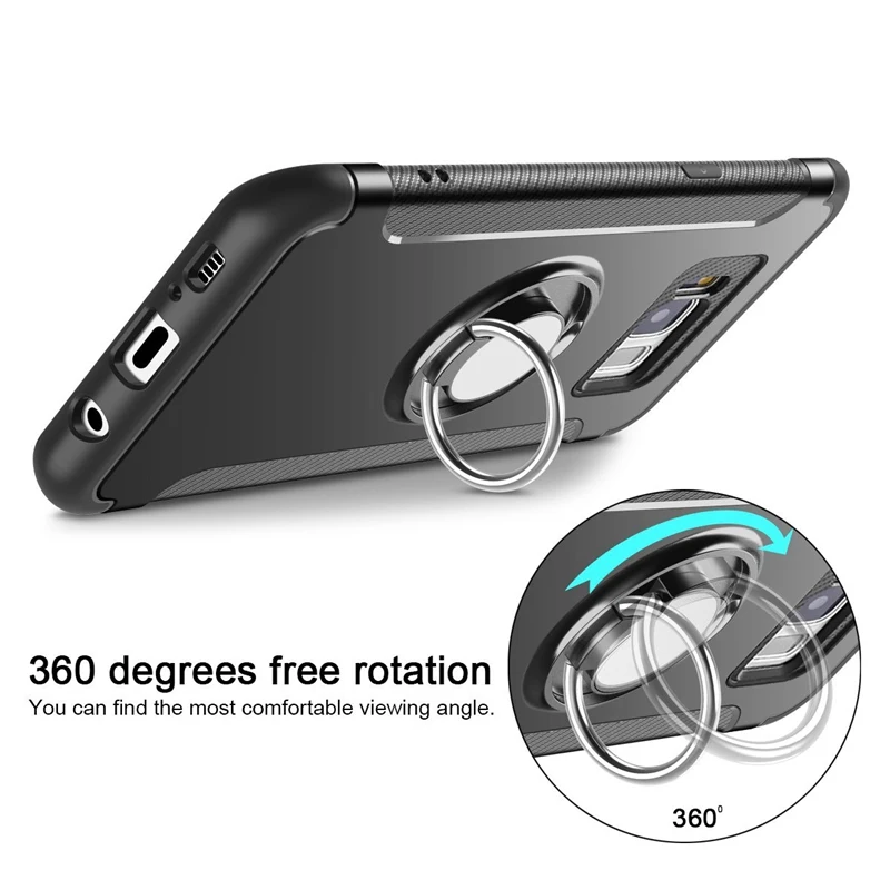 Для Samsung S8 плюс S7 edge автомобиль адсорбции ПК и ТПУ металлическое кольцо держатель