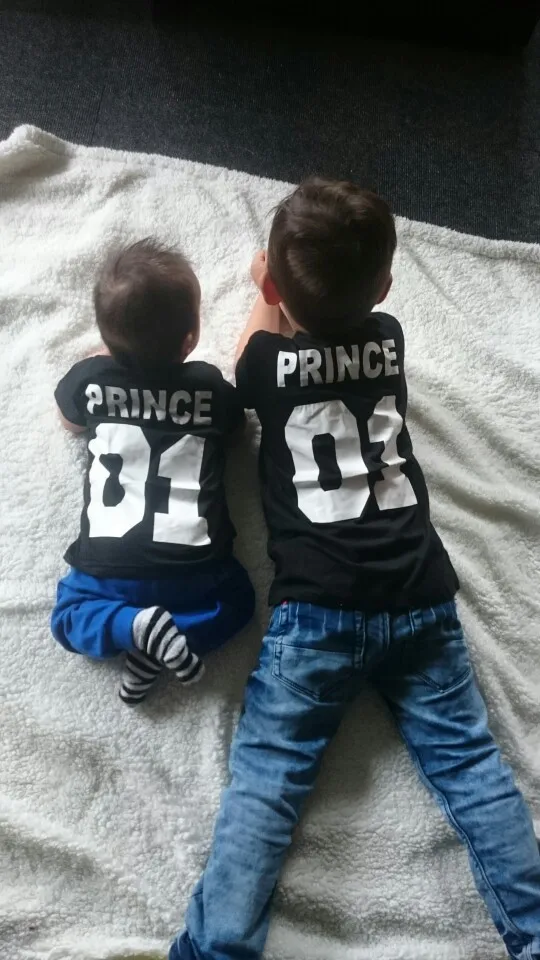 OMSJ/Новинка, одинаковая футболка из хлопка, футболка с надписью «King 07», «queen 07», «Prince», «Princess», «Prin», повседневные топы для мужчин/женщин, для влюбленных, для новорожденных