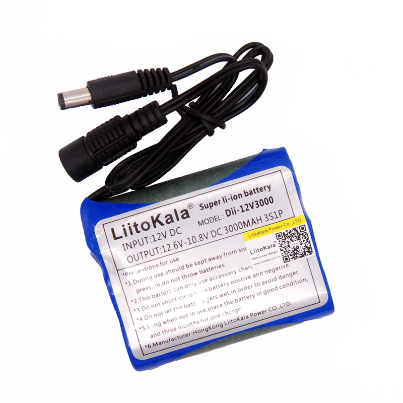 Liitokala 12v 3000 mAh литий-ионная аккумуляторная батарея зарядное устройство C Mara CCTV не включает зарядное устройство 1A