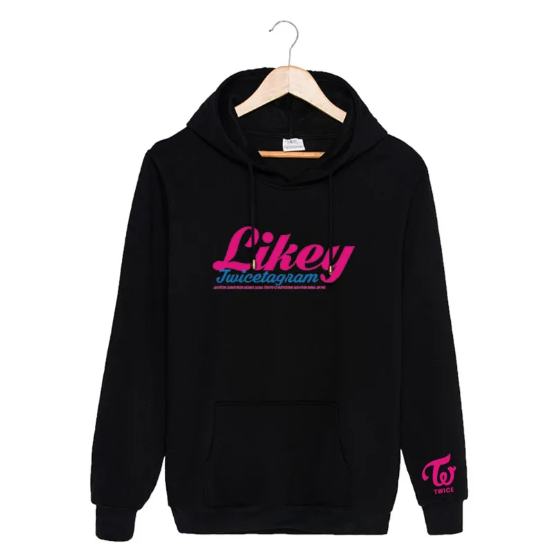 Корейская мода в стиле K-POP двухслойная хлопковая толстовка с капюшоном Likey