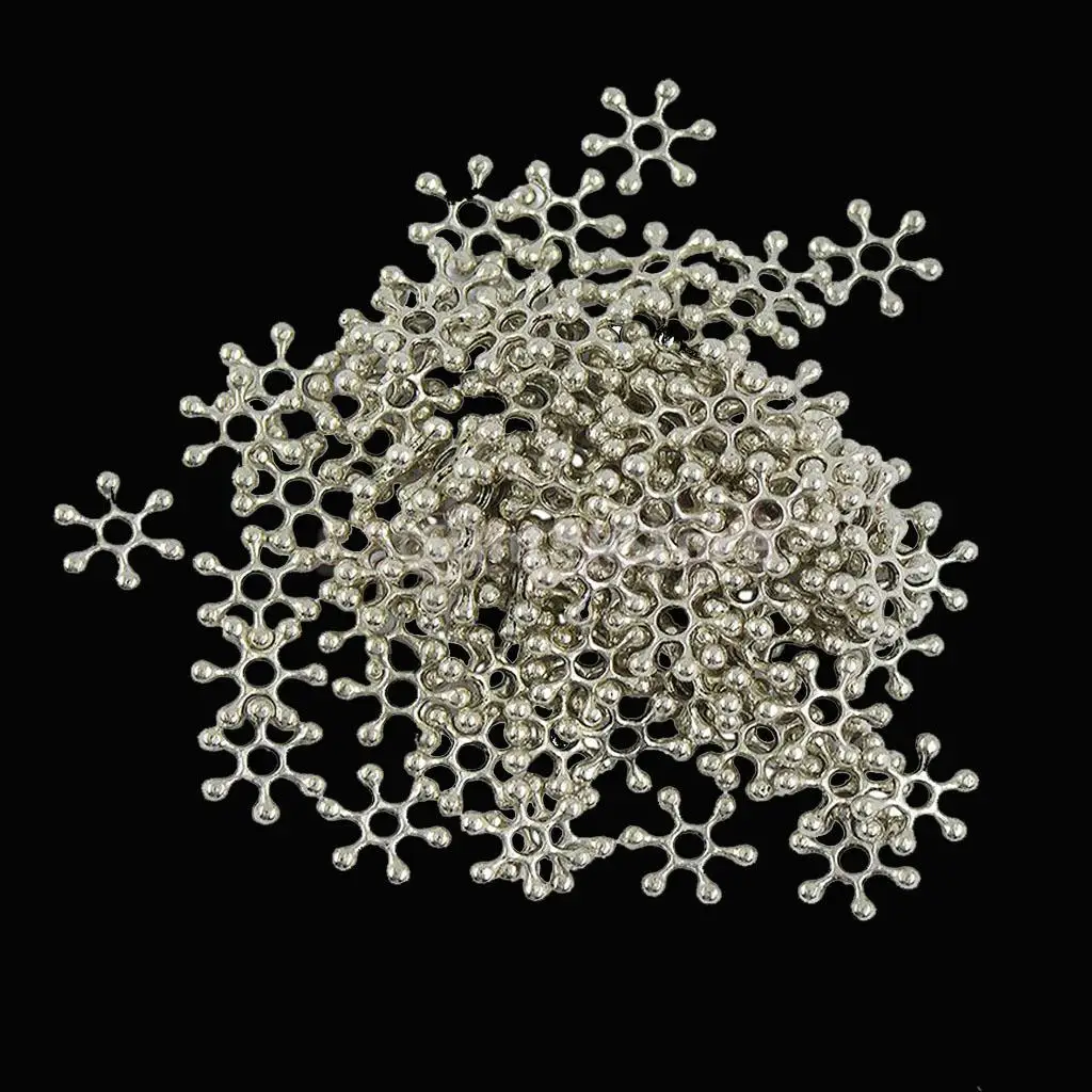 200 шт. бусины в виде снежинок 10 мм|jewelry diy|spacer beadssnowflake spacer beads |