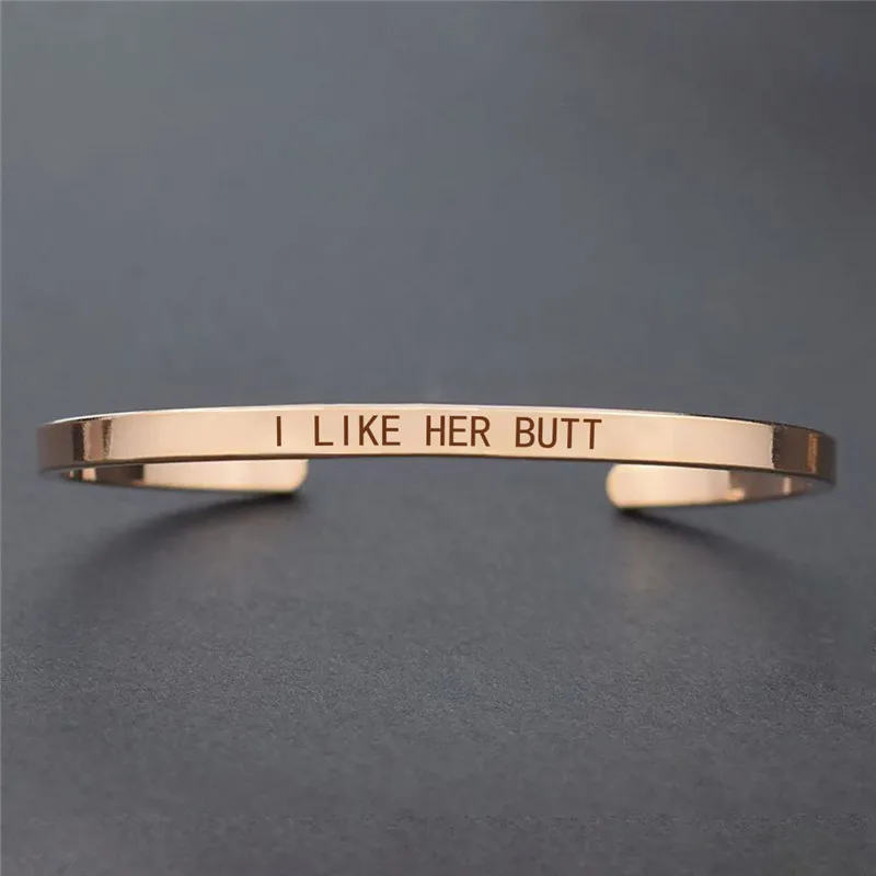 ROSE GOLD Браслет для пары YOU'RE MY FAVORITE с гравировкой, персонализированный Браслет-манжета, женские модные ювелирные изделия, подарок на День святого Валентина для влюбленных - Окраска металла: ROSE GOLD