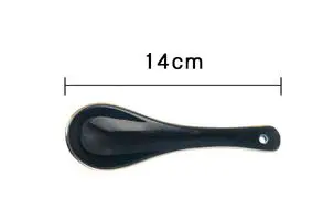 dark blue spoon Роскошный керамический набор посуды однотонного темно-синего или розового цвета: обеденная тарелка+ тарелка с акцентом+ миски+ ложка золотого цвета - Цвет: dark blue spoon