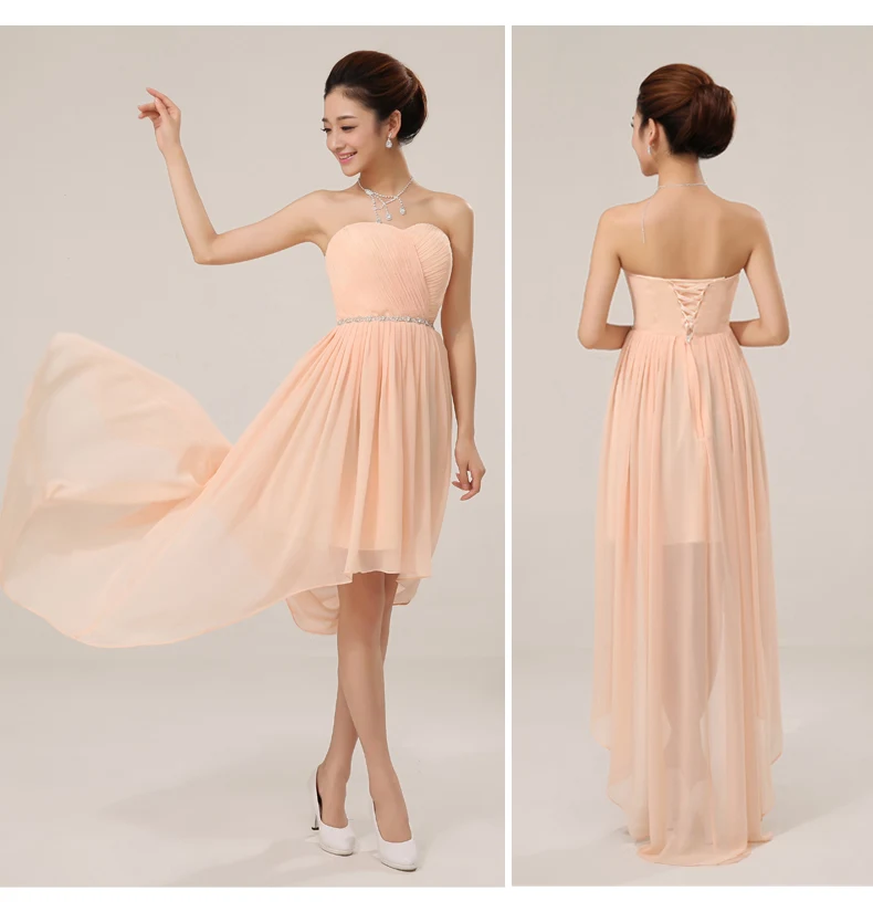 SSYFashion короткие платья для невесты шифоновое платье без бретелек асимметричное кружевное торжественное платье Плюс Размер свадебное платье для выпускного вечера