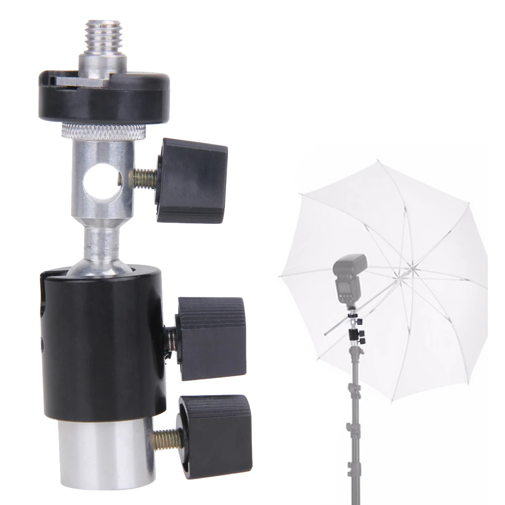 Camera Flash Shoe Umbrella Holder Bracket Hot Adapter Swivel Light Stand Tripod 1/4 | Электроника