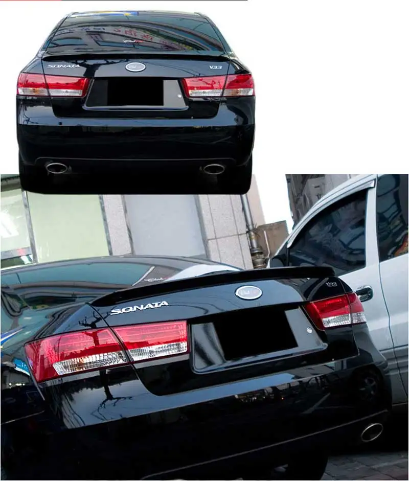 Для hyundai Sonata спойлер 2005-2010 ABS Материал заднее крыло праймер цвет задний спойлер для hyundai Sonata 7 спойлер