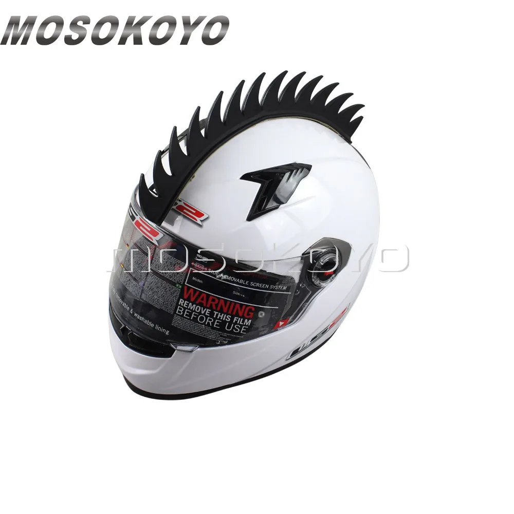 Мотоциклетный шлем для велосипеда внедорожника наклейка Mohawk шипы полоса черный