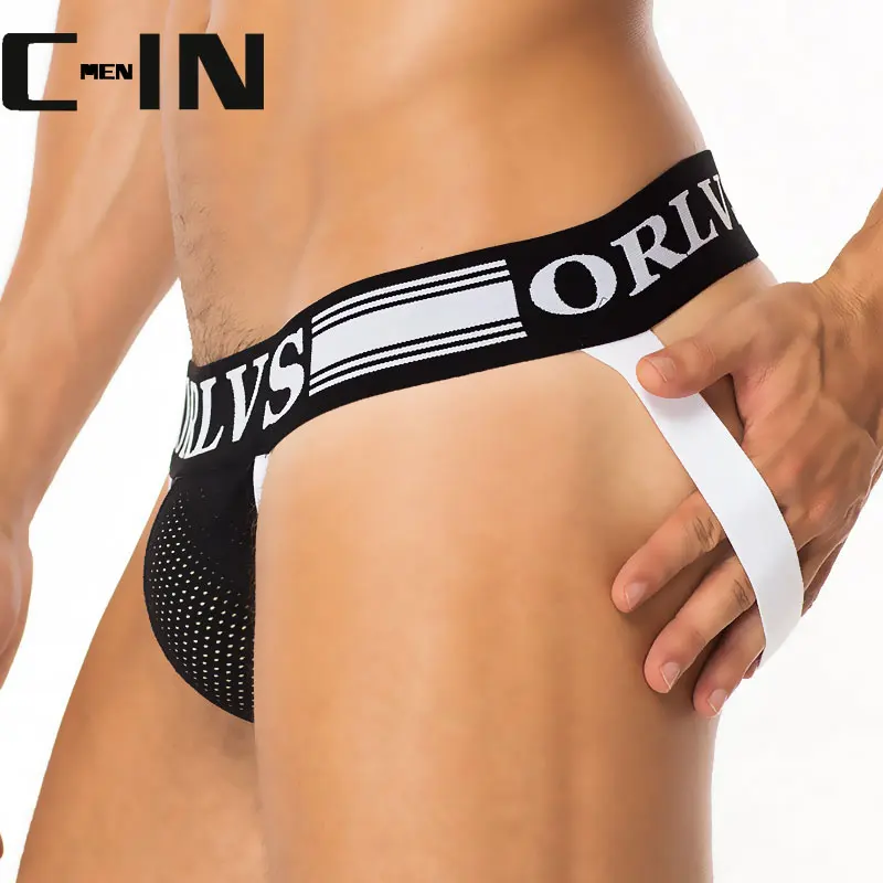 C мужское Сетчатое нижнее белье бандаж сексуальное стринги мужские Homme Tanga ventilate