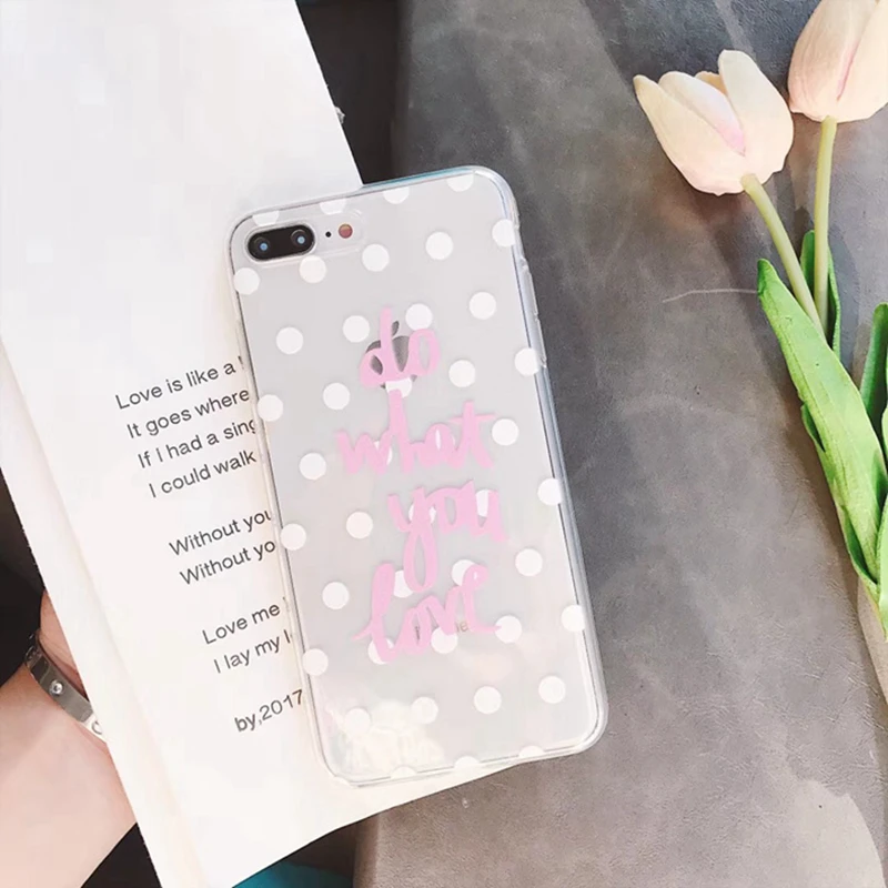 WMZSUCC волновой точки ультра тонкий прозрачный мягкий чехол для телефона iPhone X 6s 6 8