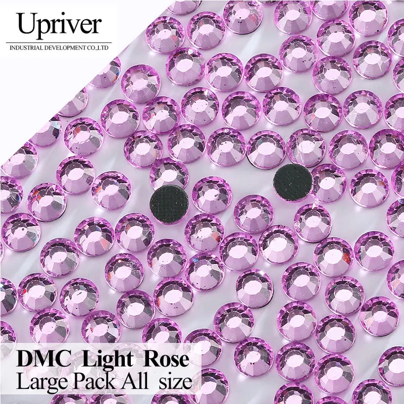 Большая упаковка блестящие камни с плоской задней частью SS6 SS10 SS16 SS20 SS30 Lt. розовые