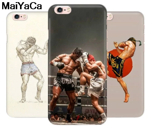 MaiYaCa Muay Thai Kickboxing Fight MMA Rubber для iPhone 4S 5C 5S 6S 7 8 XR XS MAX чехлы телефонов прозрачные мягкие