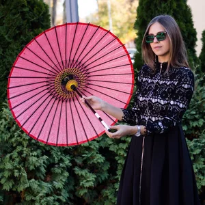 36 спиц натурального бамбука и дерева танцевальная масляная бумага античный свадебный реквизит не водонепроницаемый декоративный художественный зонт для фотографирования