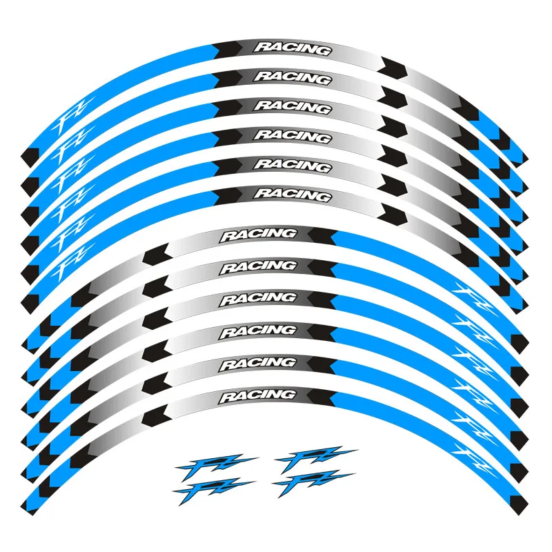 Хит продаж 8 стильных наклеек для обода колеса мотоцикла 17 дюймов Yamaha FZ1 FZ6 FZ 07 FZ8 09