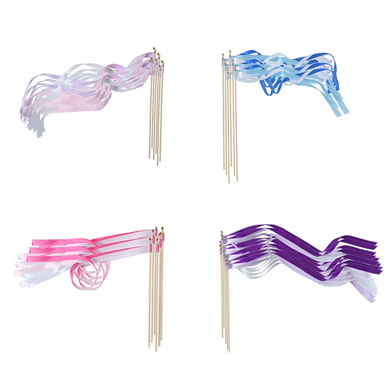 10 шт./компл. палочки с лентами и металлическими наконечниками 4 цвета|ribbon sticks|ribbon