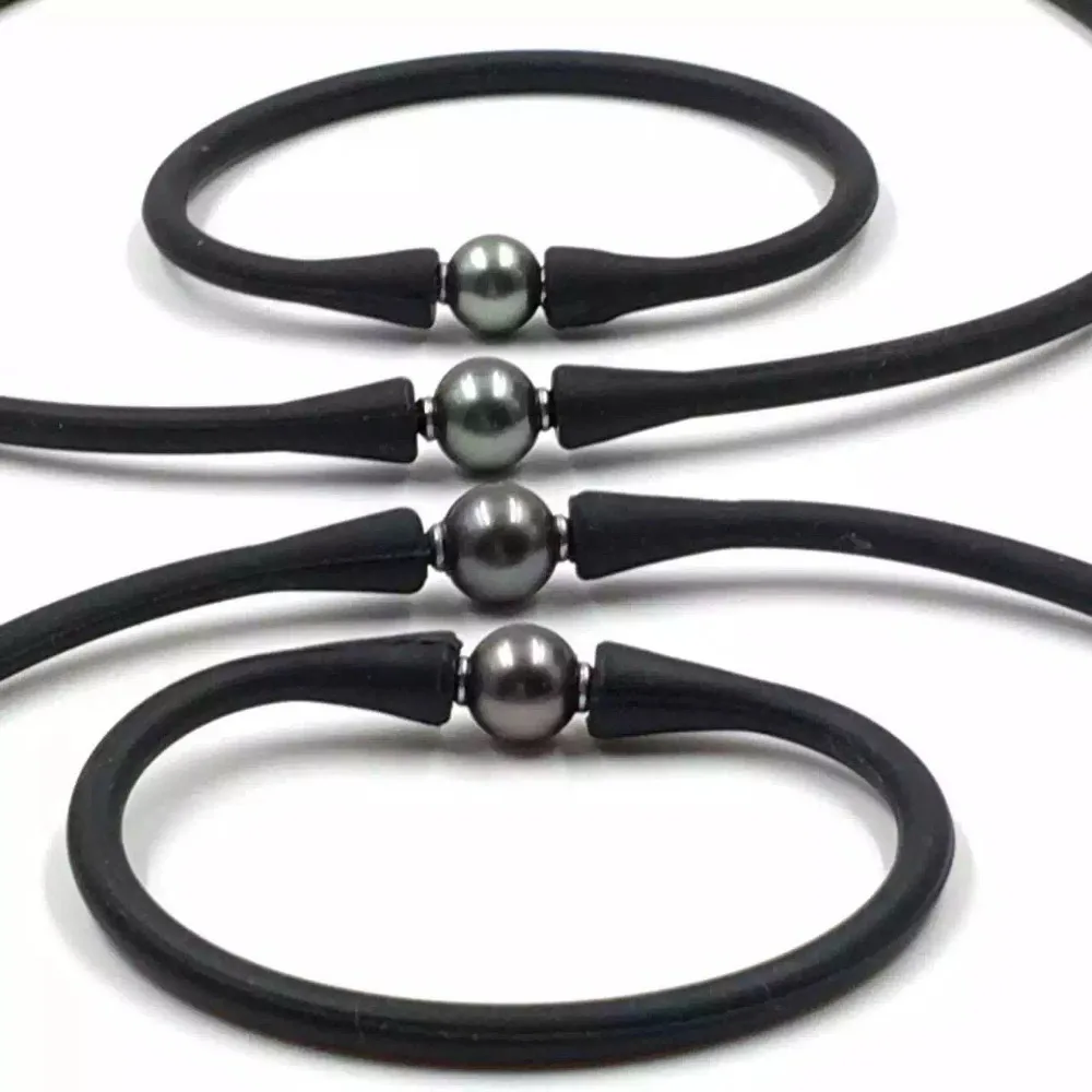 Ожерелье чокер и браслет для влюбленных комплект из корейского силиконового