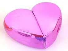 Pink Флакон для духов с алюминиевым корпусом, пустой стеклянный вкладыш, спрей-насос, флакон в форме сердца, распылитель, тонер, вяжущий, многоразовые флаконы, 20 мл - Цвет: Pink
