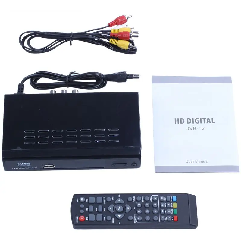 IG-1080P DVB-T2 Digital Terrestrial Broadcasting Convertor Receiver TV BOX EU Plug | Электроника