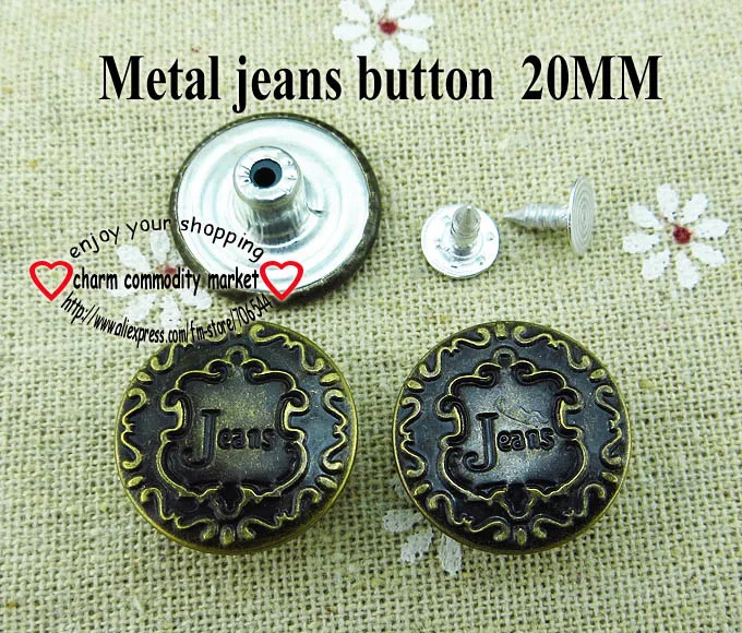 30 шт. металлические круглые пуговицы для джинсов|Пуговицы| |