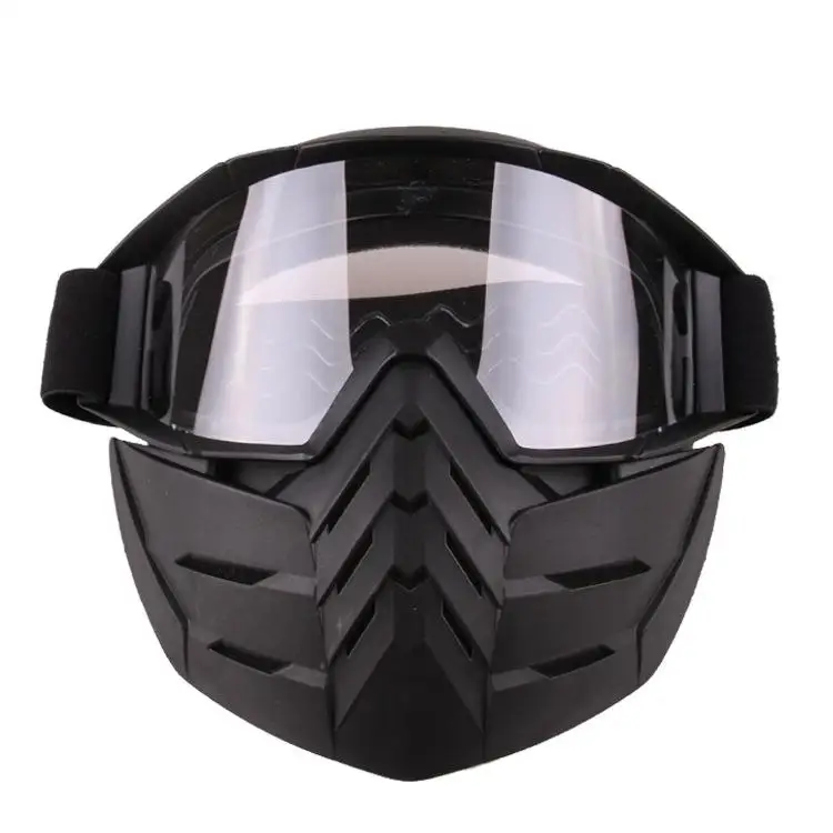 LumiParty Motocross Goggles Glasses Face Dust Mask with Detachable Motorcycle Mouth Filter goggles mask full frame r30