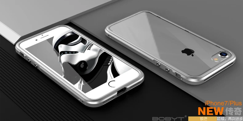 Металлический бампер для iphone 8, чехол, роскошная алюминиевая рамка, для iphone 8 Plus, Прозрачный задний противоударный чехол для телефона