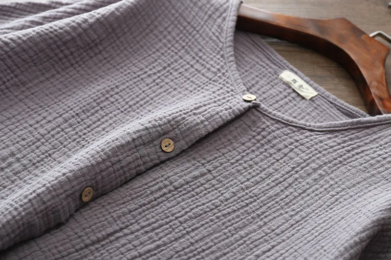 8 цветов женские хлопковые льняные винтажные свободные тонкие топы кардиган