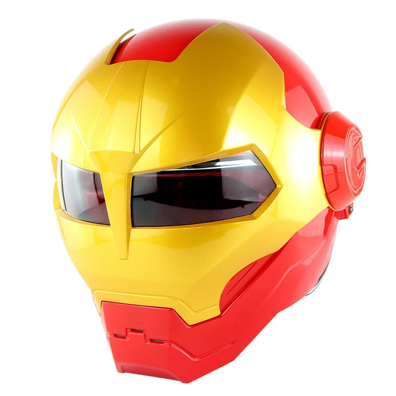 Черный шлем MASEI IRONMAN, Железный человек, мотоциклетный шлем, полушлем с открытым лицом, шлем для мотокросса 610, Размер: M, L, XL - Цвет: 17