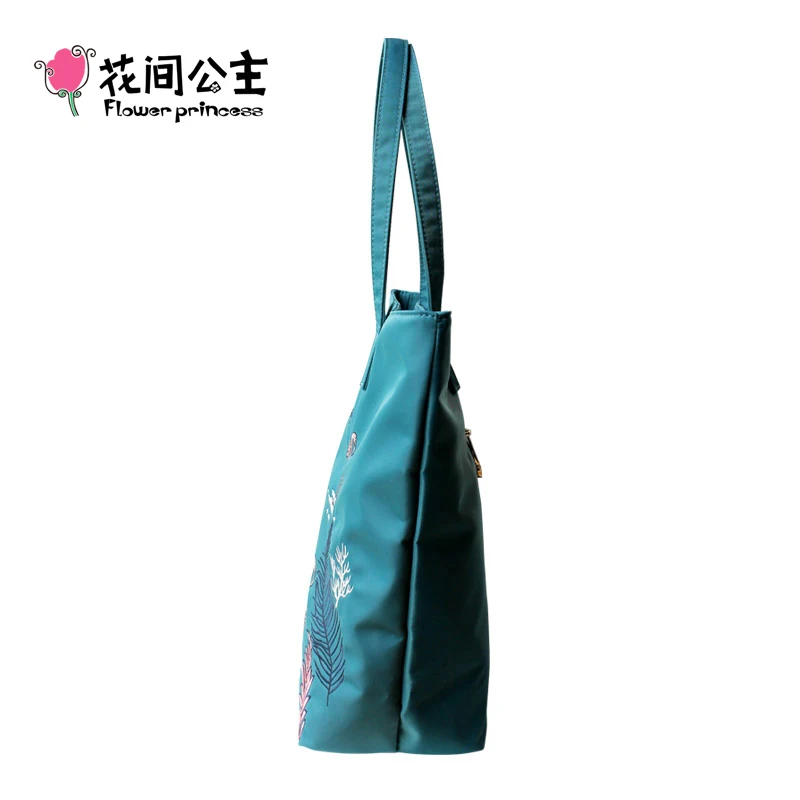 Нейлоновая сумка тоут с фламинго и цветами для принцессы женская женские сумки