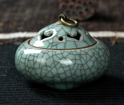 Longquan Celadon латунь керамика фарфор ладан плита держатель Будды курильница ладан палочки с ладаном катушки конусов печи - Цвет: G
