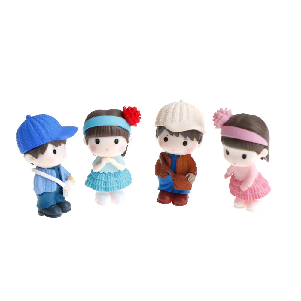 Милые влюбленные парные фигурки миниатюрные Сказочный Садовый Гном моховые