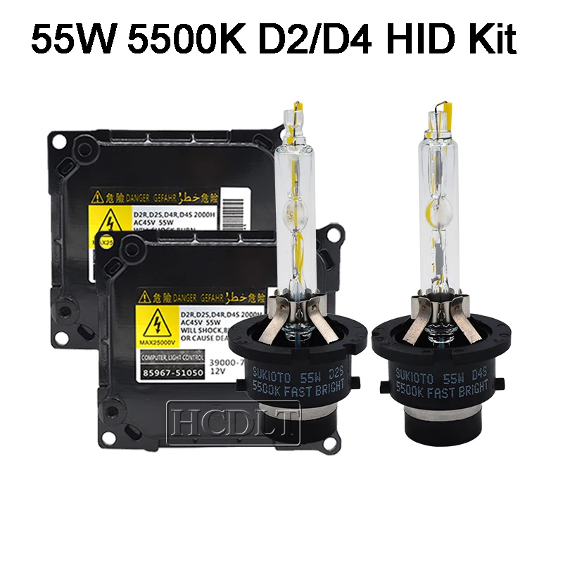 2020 Новый HCDLT супер видение 5500K 55W D2S ксенон HID комплект D4S головной светильник лампа