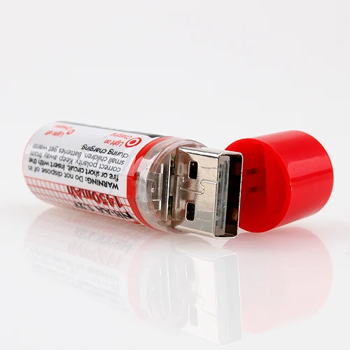 L USB AA батарея 1 2 В 1450 мАч Ni-MH светодиодный световой элемент (красный) | Электроника