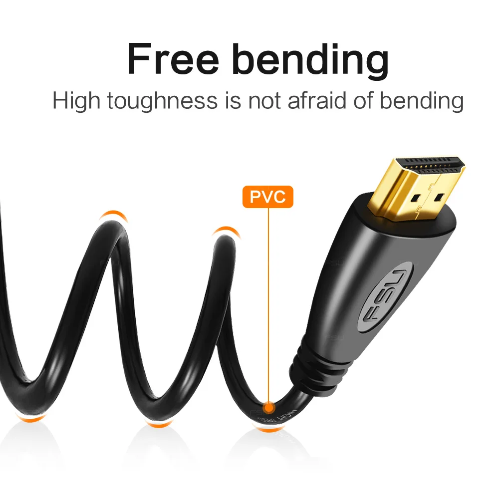Позолоченный разъем HDMI к HDMI кабель адаптер Поддержка 1080P 3D для HDMI переключатель HDTV ноутбук проектор монитор