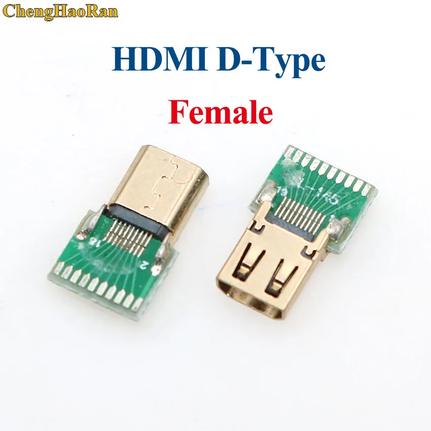 HDMI Female ChengHaoRan для iPhone 5 5S 6 Мини видеокамера с разъемом Micro USB Для DIP адаптер PCB Тесты Плата USB 2,0 3,0 3,1/Тип-C/HDMI Женский Разъем - Цвет: HDMI Female