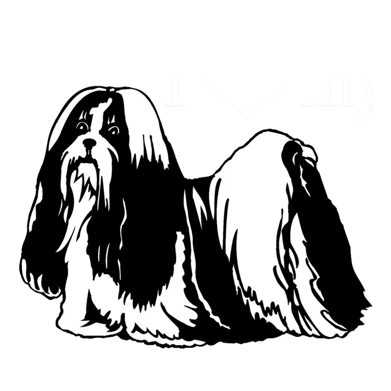 20 3*15 3 см Shih Tzu автомобильные наклейки с милой собакой украшение для стайлинга