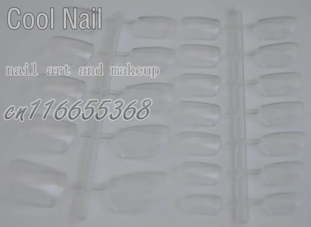 Прозрачные накладные кончики для дизайна ногтей круглые короткие Акриловые