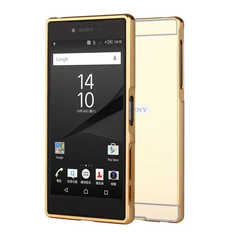 Роскошный Металлический Алюминий для Sony Xperia Z5 premium 5.5 &quotЧехол Съемный + Зеркало