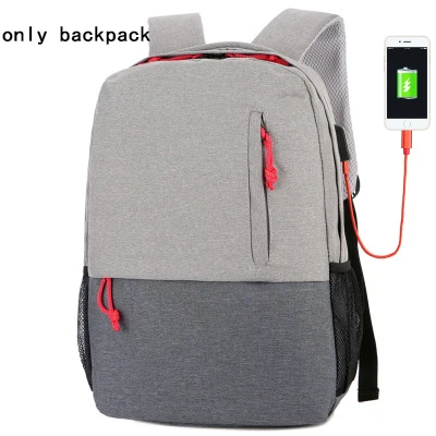 Style 2 gray Нейлоновый рюкзак для путешествий с usb зарядкой, женские и мужские рюкзаки, устойчивые к царапинам, сумка для ноутбука 13, 14, 15, 15,6 дюймов, большие сумки для ноутбуков - Цвет: Style 2 gray