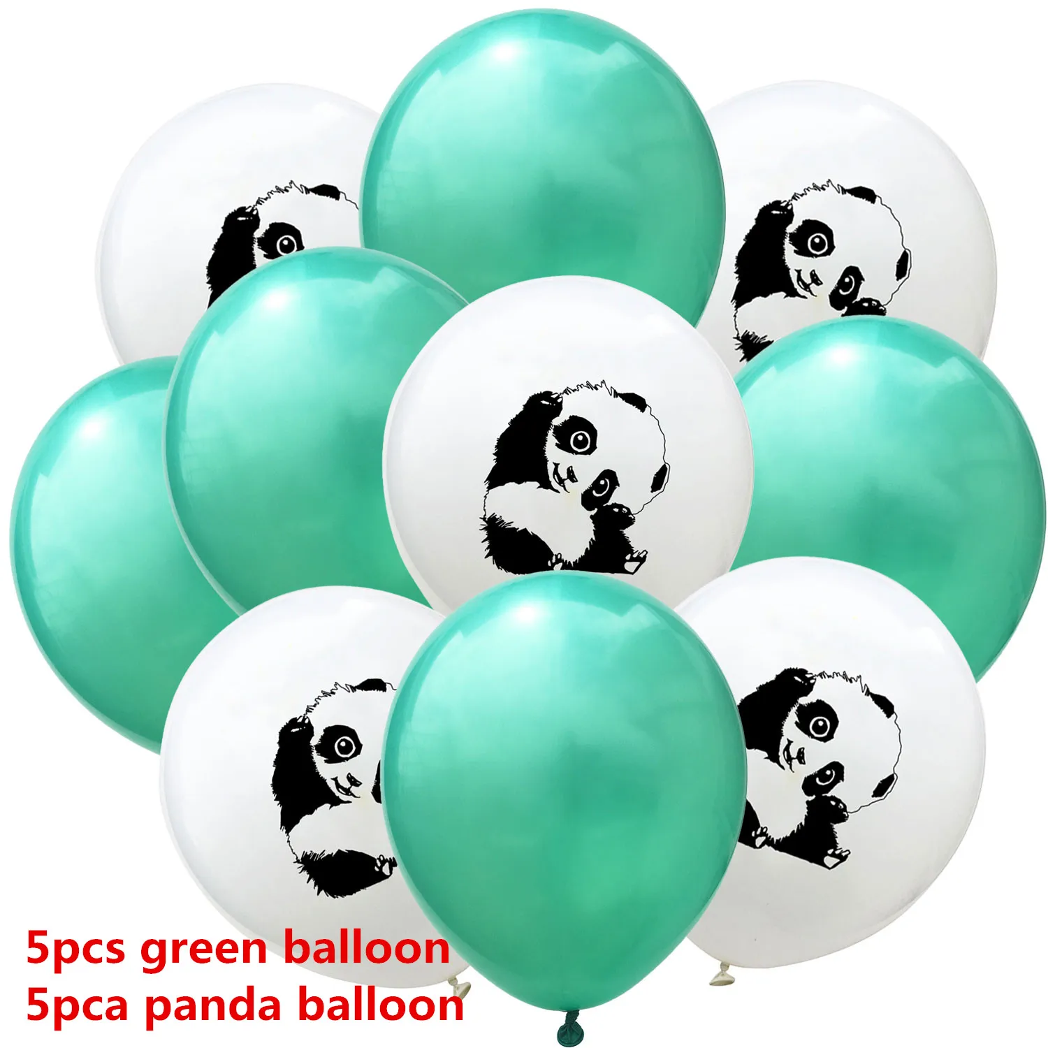 panda green ZLJQ с днем рождения панда баннер воздушные шары одноразовая салфетка для посуды чашка тарелка дети мальчик девочка день рождения украшения принадлежности - Цвет: panda green