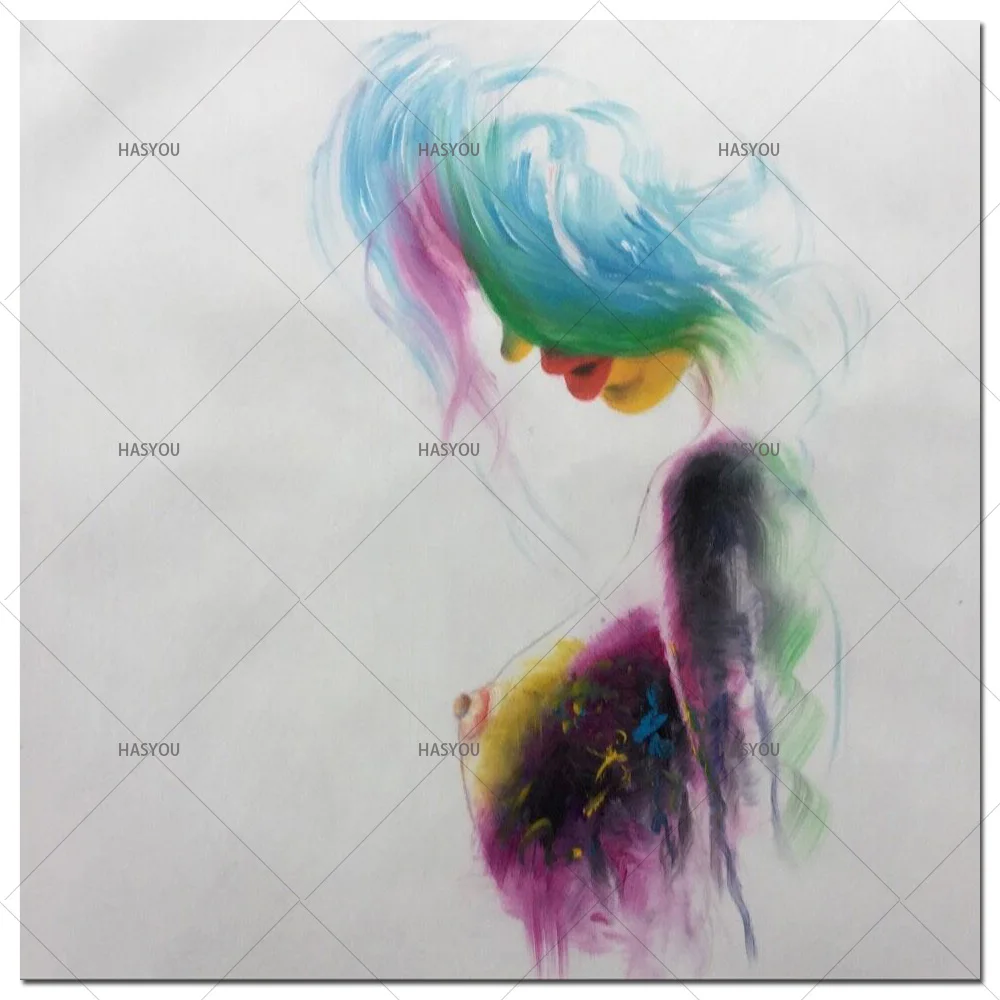 Новая современная живопись обнаженного цвета ручная роспись уникальные идеи