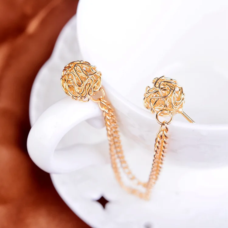 Fashion mens classical suit shirt wedding business party casual gold metal ball lapel pins novelty | Украшения и аксессуары