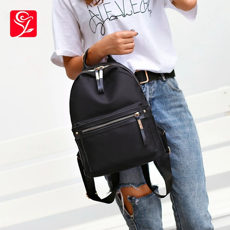 Модный женский нейлоновый рюкзак Студенческая сумка женская на плечо дорожные