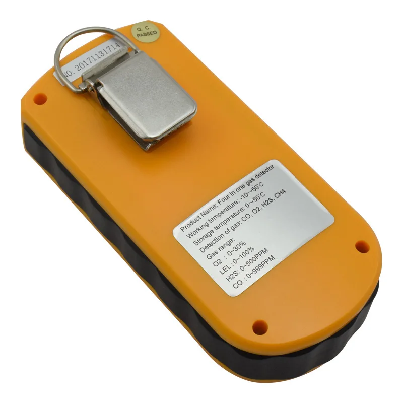 

4 in 1 Multi Gas Detector O2 H2S CO Combustible With Gas Sampler Pump Oxygen Hydrogen Sulfide Carbon Monoxide Gas Analyzer