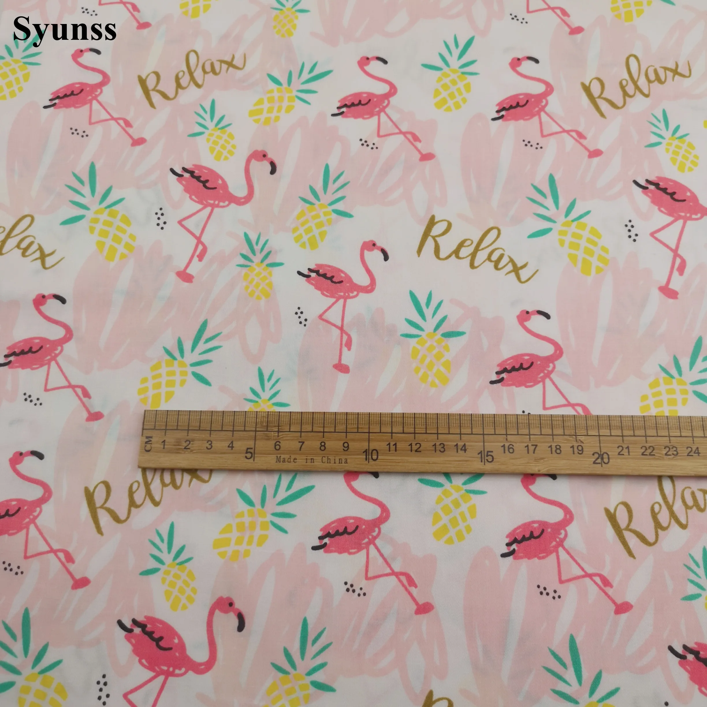 

Syunss Diy Patchwork Cloth For Quilting Baby Cribs Cushions Dress Sewing Tissus Blue Pink Flamingo Printed Cotton Fabric Tecido