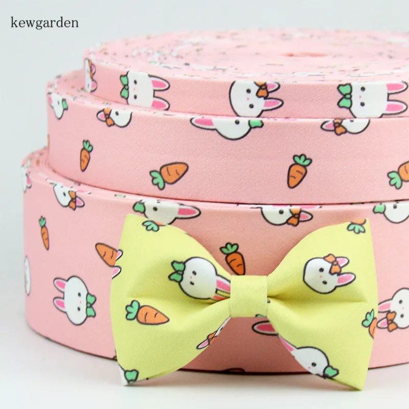 Kewgarden DIY брошь аксессуары для волос мультяшный Кот кролик ткань атласная лента 25