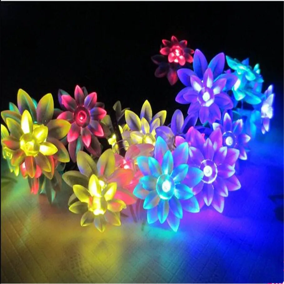 Гирлянда в виде цветов лотоса 10 м 100 светодиодов|decorative hanging light|decorative architectural