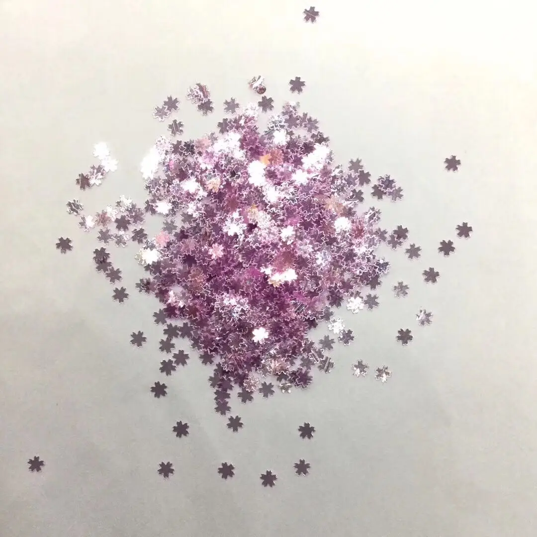 yanzhi light puple Вишневые цветы в форме блесток 5 мм Цветок ПВХ свободный блеск блесток пайетки для лак для ногтей свадебные конфетти 20 г - Цвет: yanzhi light puple