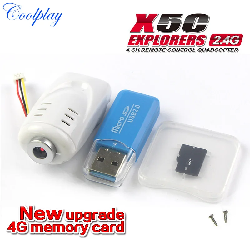 2.0MP HD камера для SYMA X5C 6AXIS 4CH RC Квадрокоптер Дрон с 4G карта памяти запасные части дополнительные аксессуары}
