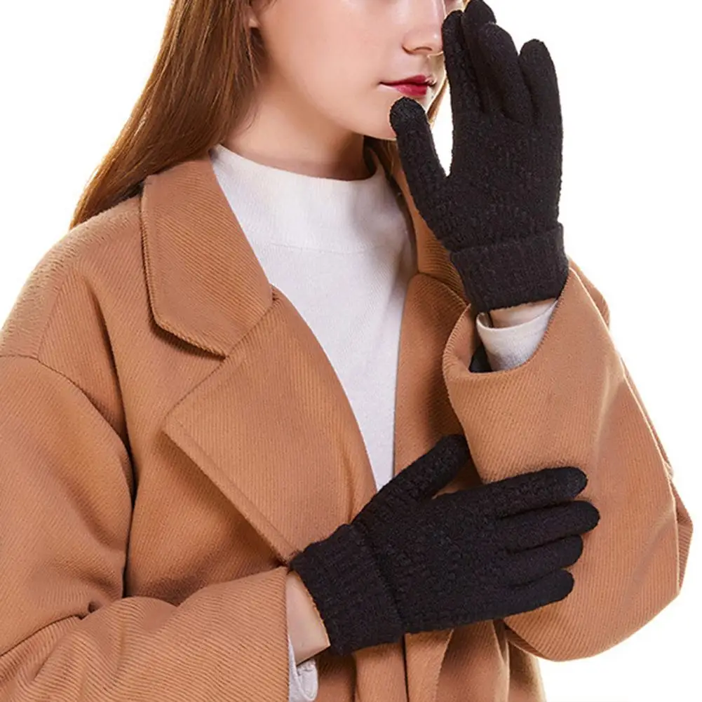DSstyles Для женщин жаккардовый зимний счетчик touch screen Теплый вязать Все в одном