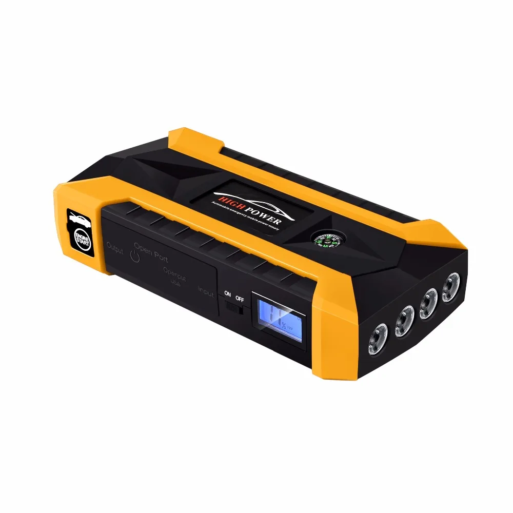 Upgrade 6L Petrol 4L Diesel Car Jump Starter 1000A Peak 80000mah Battery Power Bank 12V Auto Portable 4USB (Yellow) | Электроника
