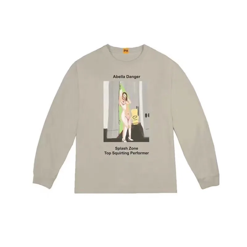 Kanye West X, футболка для мужчин и женщин, 1:1, высокое качество, повседневные футболки с длинными рукавами, футболки, футболка